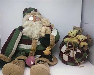 The Enesco Artists Gallery Large Stuffed Santa