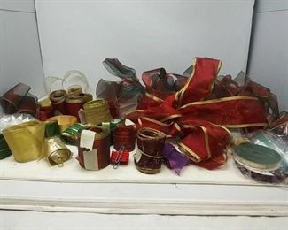 Assorted Christmas ribbons and bows