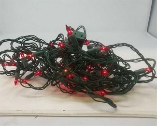 Assorted Christmas lights-clear, red, blue