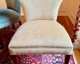 15. Set of 6 Wright Table Company Dining Chairs w/ Two Tone Upholstery (22" x 22" x 36")