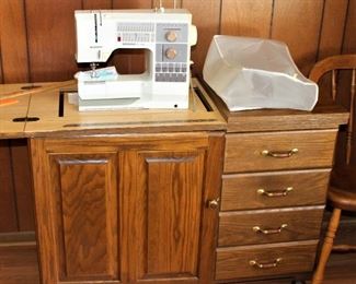 Bernina Sewing Machine with Cabinet