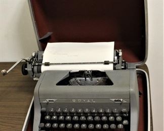 Vintage Royal typewriter with case