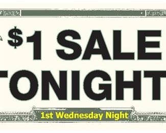 Wilch$1 Sale Tonite 24x12 sign PROOF 12 
