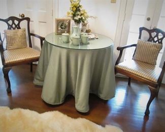 Side Chairs & Round Table...Celedon Teaset...