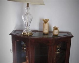 Console...Glass Lamp..