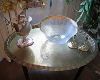 Brass Tray Table....