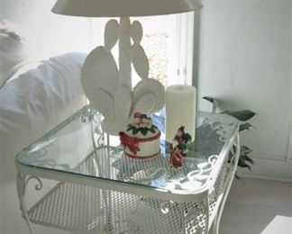 Iron Table 1 of 2....Ceramic Lamp...