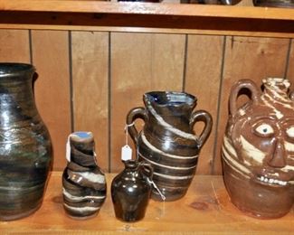 tri-color swirls, a pinch jug and a jug whose expression looks just-pinched?