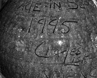Hand inscribed Charlie Lisk.