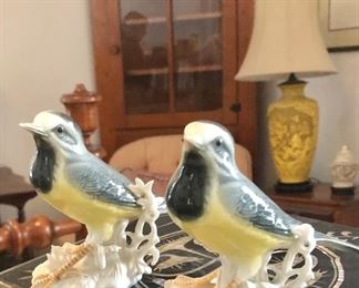 Karl ENS porcelain birds. Ens went out of business app 30 years ago