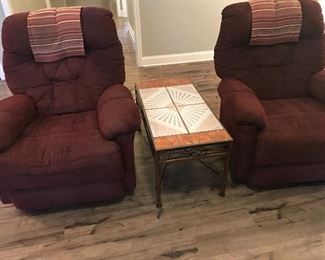 Pair of matching recliners