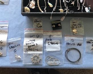Earrings and pins