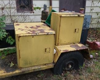 Flatbed Trailer with Work Boxes (No Title)