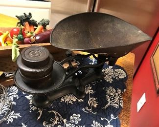 Antique Scale with Weights $ 62.00