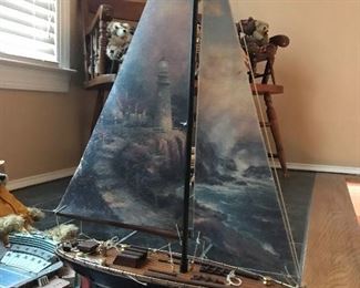 Model Sailboat with Painted Mast $ 38.00