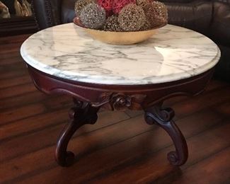 Marble top coffee table 32 x 18.5