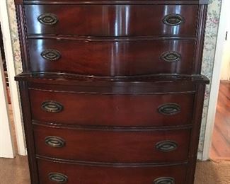 Antique Mahogany Dresser with matching end, have full sized bed as well 