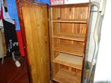 wood storage cabinet.