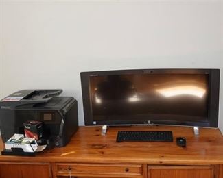 8. HP Computer Monitor and Printer with Accessories