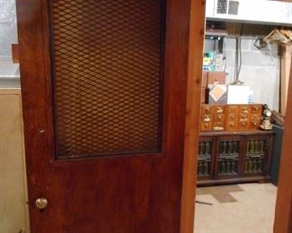 Vintage  Oak Lattice Door From CPS Maintenance Board of Ed