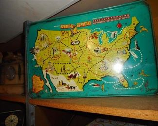 Vintage Metal  State Tray Game