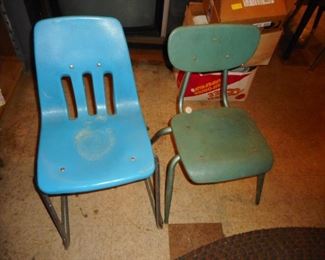 Vintage School Desk Chairs