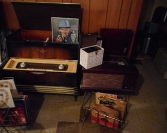 Grundig with Mid Century Record Stands