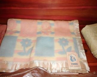 Vintage Baby Blanket with Tag
