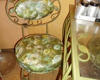 Vintage Wrought Iron Side Chairs