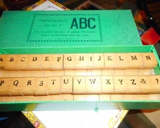 Vintage ABC Printing Blocks