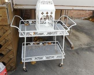 Wrought Iron Tea Cart 