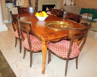 Baker Furniture Refectory Dining Table with 6 Chairs