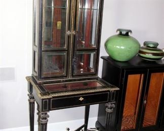 French Ebony Jewelry / Display Case