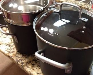 Selling large collection Calphalon baking ware. Over 20 pieces (not including lids). Well cared for, Much of which has never been used. Would cost $900+ to buy pieces new.
Ideally looking to sell the entire lot together, but can break down as follows.
$30 - Calphalon Unison 5Qt Dutch Oven (1 pan, 1 lid)
$30 - Calphalon Contemporary 10" & 12" Fry Pan Set (2 pans, 1 lid)
$85 - Calphalon Contemporary Pot Set (4 pots, 4 lids)
$175 - Calphalon Premier Set (4 pots, 2 pans, 5 lids, 1 inset, 1 Colander)
$50 - Large Pot Pair (2 pots, 2 lids, 1 inset)
$30 - 2 Pan Set (2 pans, 1 lid)