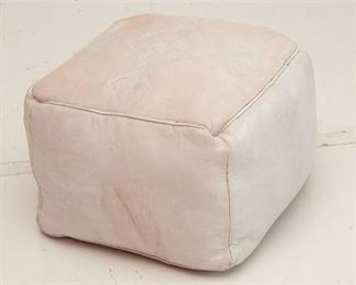 4. Embossed Leather Ottoman