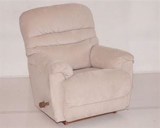 6. Light Pink Upholstered Recliner