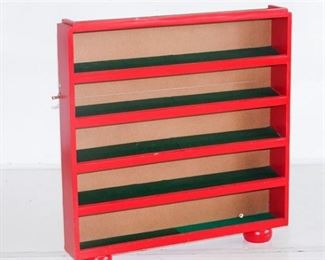 7. Red Wood Wall Shelf