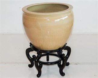 18. Ceramic Planter with Stand