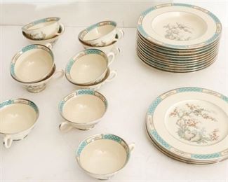 56. Partial Set of Lenox Plum Blossoms China