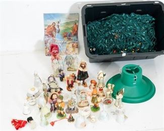 59. Porcelain Figurines and Christmas Lights