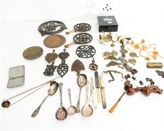 60. Furniture Hardware and Silverplate Items