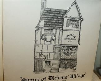 Original 1984 Department 56 Village Series – Shops of Dickens Village 7 Buildings plus Church comes with box.  