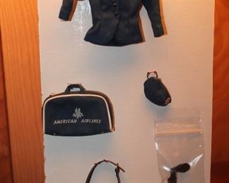 Vintage Barie Doll American Airlines Clothing - comes with hard to find white blouse (in bottom corner in the baggie)