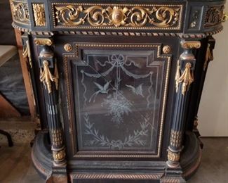 Antique European  Wooden Display Case