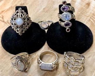 Silver Bands with gems https://ctbids.com/#!/description/share/271206