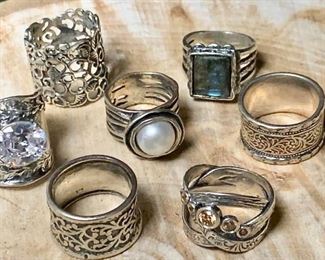Silver Rings from Israel https://ctbids.com/#!/description/share/271232
