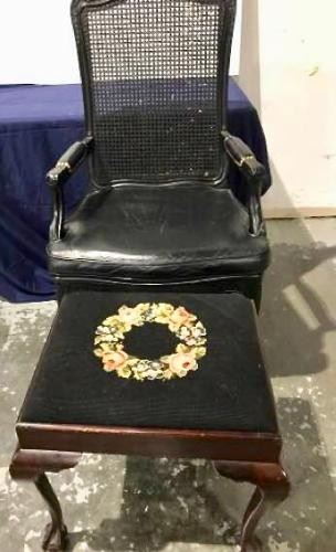 Chair with Needlepoint Ottoman https://ctbids.com/#!/description/share/271346