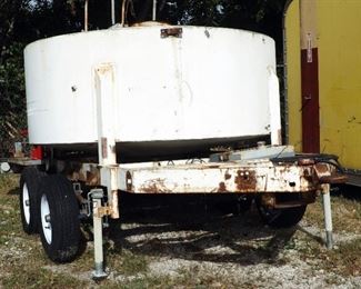 16 Ft, 1000 Gallon Fuel Tank Trailer With Double Axles, Pentle Hook Hitch, Liquid Control Meter. Hose Reel And Pump Filter
