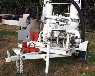 2002 Fuel Tech Inc 8 Ft Mobile Fuel Pumping Skid Trailer, Model # JF-AV-EL-TPC With Liquid Controls Meter And Yanmar Gas Powered Motor