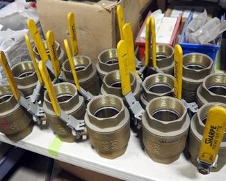 Sharpe Inline Brass Ball Valves With Lockable Handle, Part #FIG No 1011TTE, Qty 14